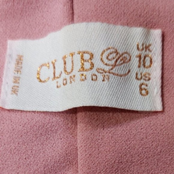 💋GORGEOUS💋 CLUB L LONDON DIVINE TIME PINK ONE SHOULDER RUFFLE JUMPSUIT - Picture 12 of 12